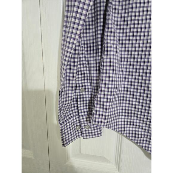 Van Heusen small men's plaid flex slim fit button up long sleeve shirt - Picture 4 of 11